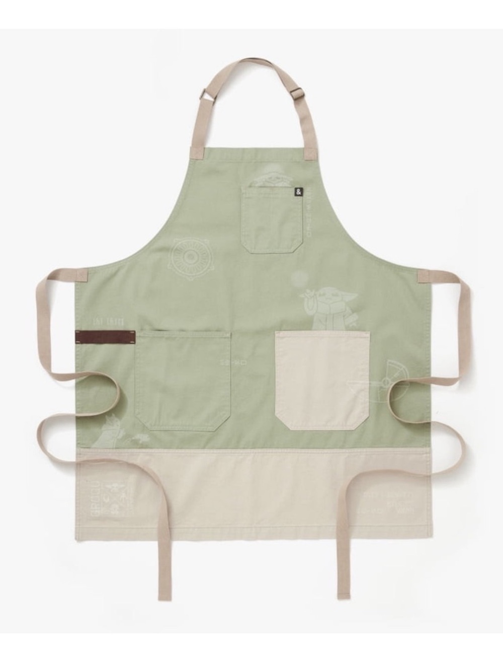Hedley & Bennett Star Wars Grogu Essential Apron Sage Green